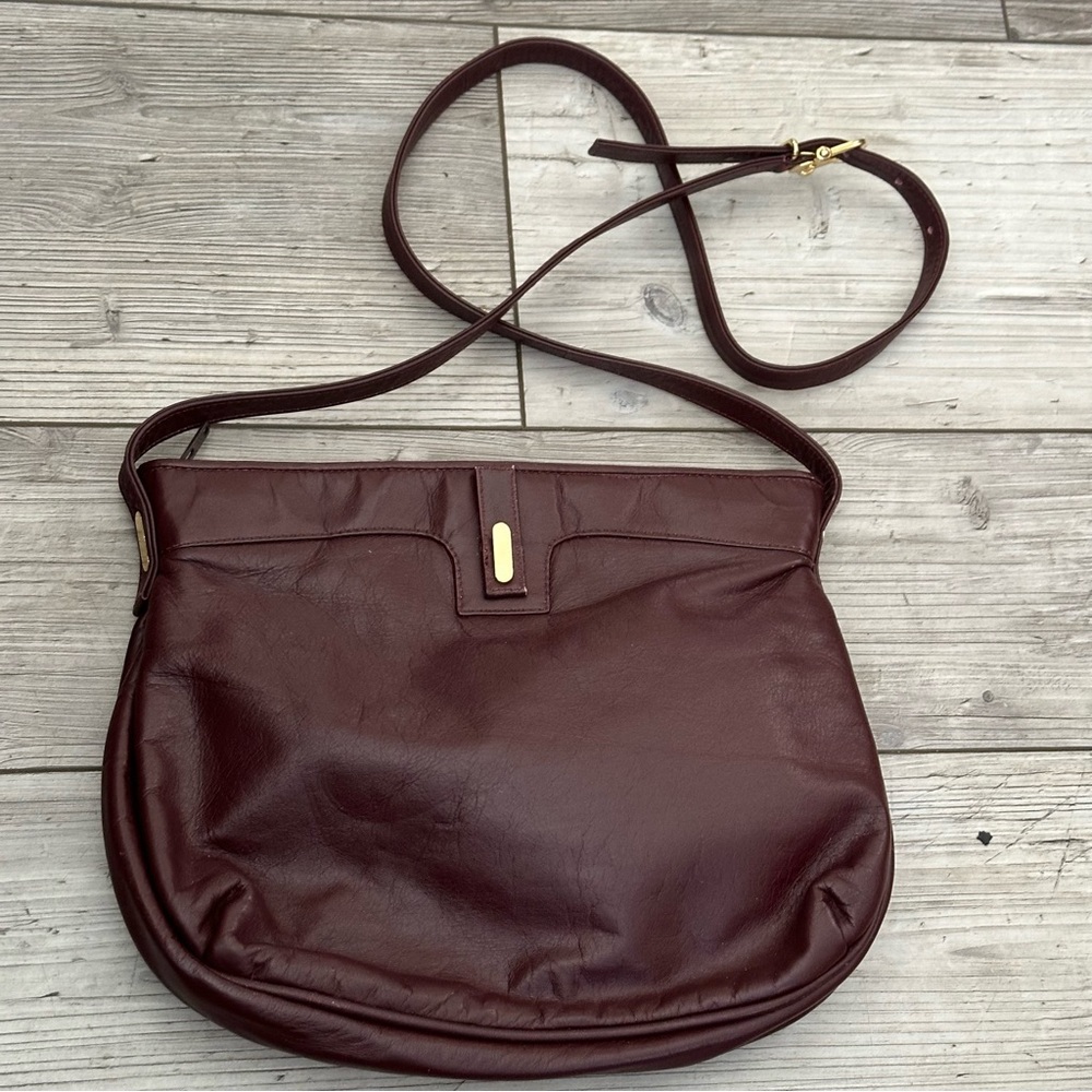 Women’s Purse Crossbody Del Rio Cowhide Leather Burgundy